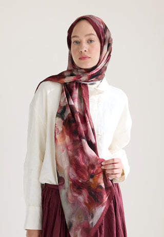 Melaina Floss Viscose Hijab Plum