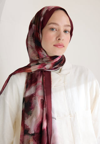 Melaina Floss Viscose Hijab Plum