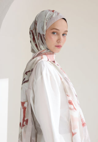 Noa Patterned Hijab Soft Pink