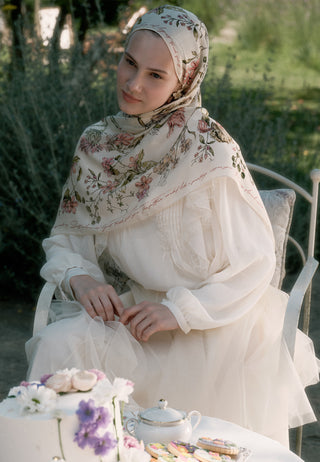 Garden Joy Floss Viscose Hijab Soft Pink