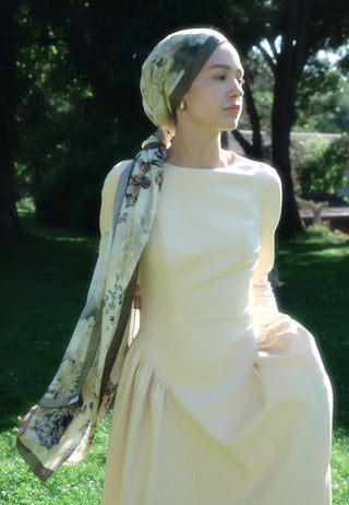 Peony Harmony Floss Viscose Hijab Taupe