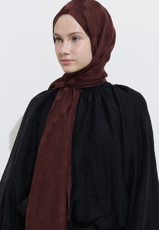 Nori Silky Jacquard Hijab Tree Bark