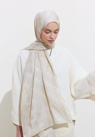 Nori Silky Jacquard Hijab Stone