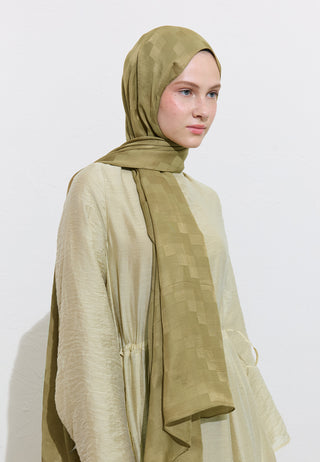 Nori Silky Jacquard Hijab Earth