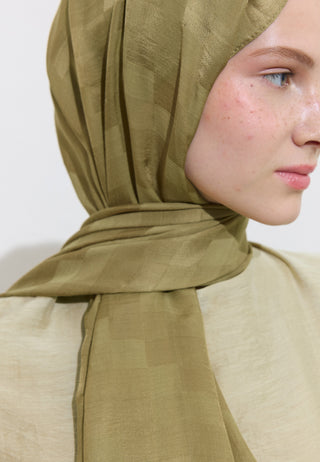 Nori Silky Jacquard Hijab Earth