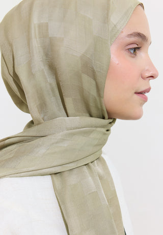 Nori Silky Jacquard Hijab Taupe