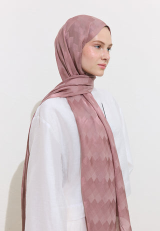 Nori Silky Jacquard Hijab Lilac
