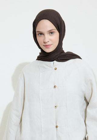 Modal Crinkle Hijab Coffee Bean