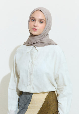 Cotton Linen Hijab Mushroom Soup