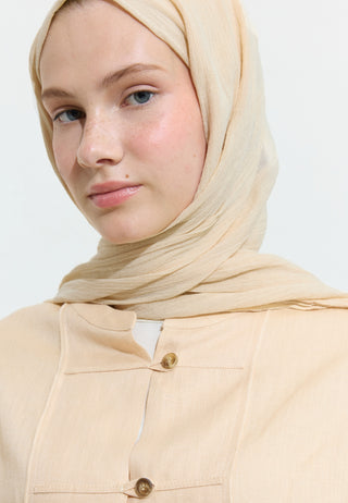 Cotton Linen Hijab Oat Milk Latte