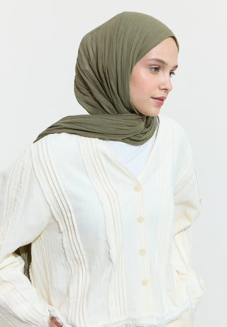 Cotton Linen Hijab Rosemary Soda