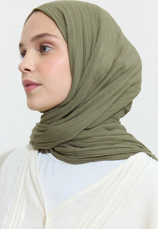 Cotton Linen Hijab Rosemary Soda