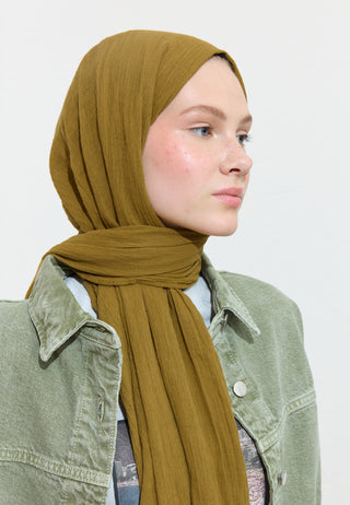 Cotton Linen Hijab Walnut Cookie