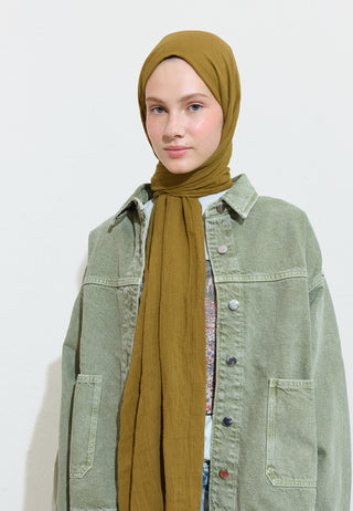 Cotton Linen Hijab Walnut Cookie