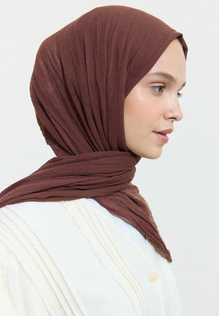Cotton Linen Hijab Brownie