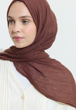 Cotton Linen Hijab Brownie