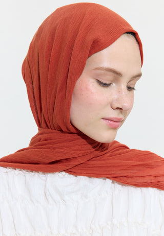 Cotton Linen Hijab Carrot Cake