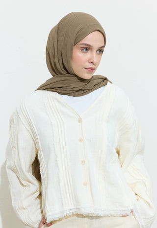 Cotton Linen Hijab Cookie Dough