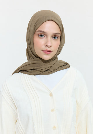 Cotton Linen Hijab Cookie Dough