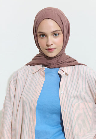 Cotton Linen Hijab Dragon Fruit Shake