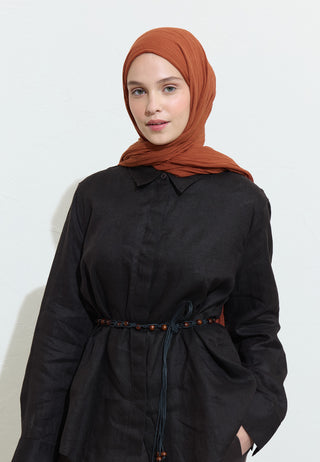 Cotton Linen Hijab French Toast