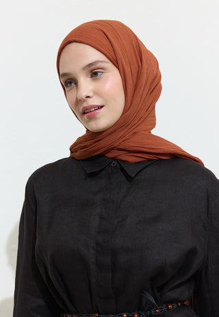 Cotton Linen Hijab French Toast