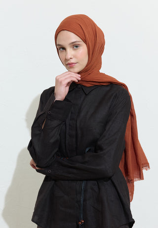 Cotton Linen Hijab French Toast