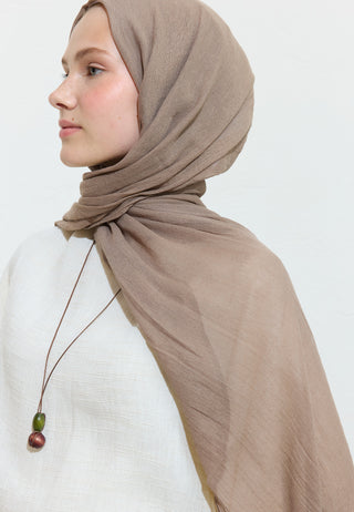 Cotton Linen Hijab Hojicha
