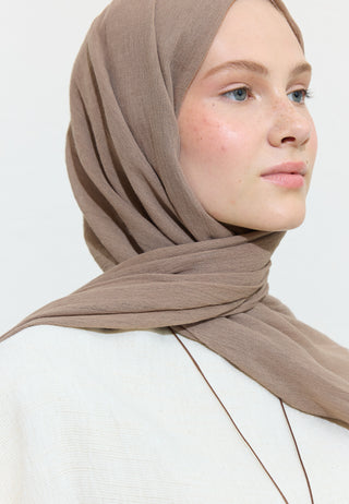 Cotton Linen Hijab Hojicha