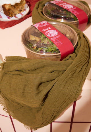 Cotton Linen Hijab Kale Salad