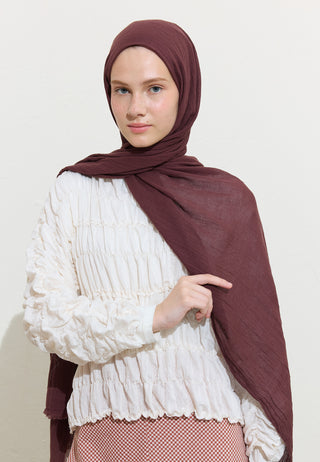 Cotton Linen Hijab Turkish Coffee