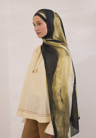 COLOR WAVES DESEN RAMİ ŞAL SİYAH