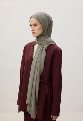 Thin Cotton Voile Hijab Silver