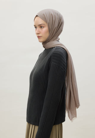 Thin Cotton Voile Hijab Natural Beige