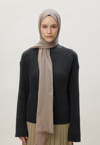 Thin Cotton Voile Hijab Natural Beige