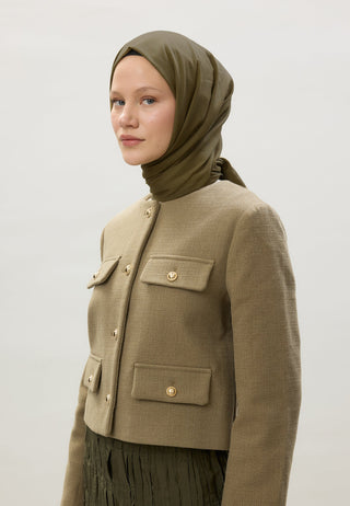 Thin Cotton Voile Hijab Olive