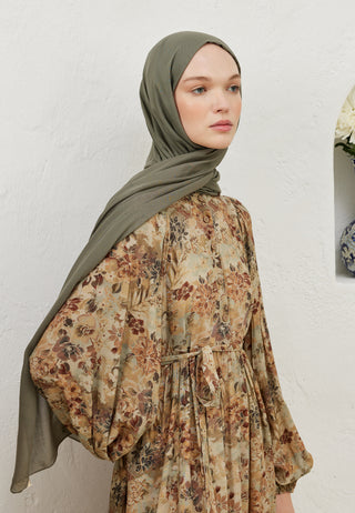 Rami Viscose Hijab Moss Green
