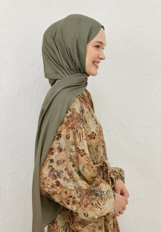 Rami Viscose Hijab Moss Green