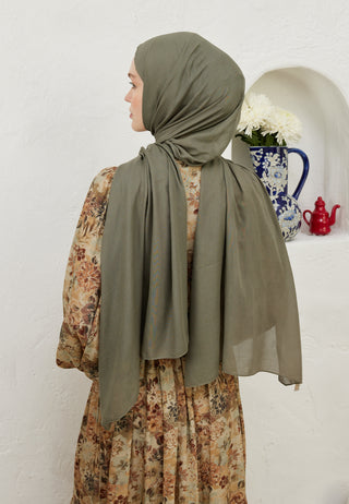 Rami Viscose Hijab Moss Green