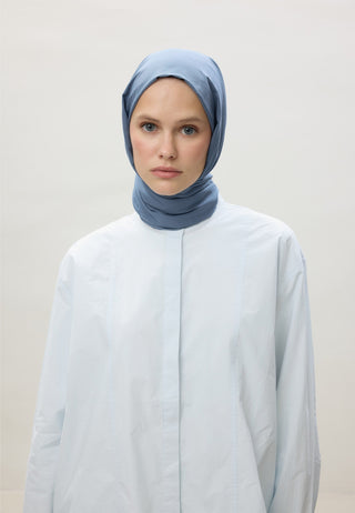 İNCE PAMUK VUAL ŞAL İNDİGO