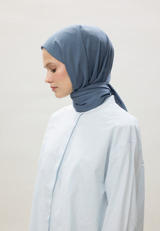 Thin Cotton Voile Hijab Indigo
