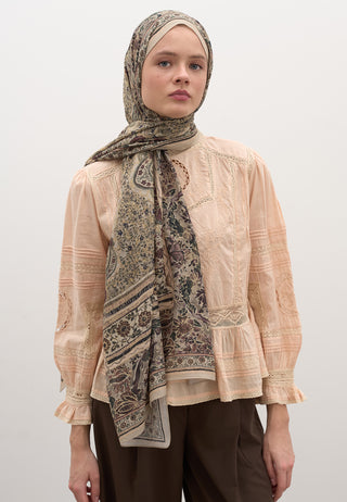 Vanessa Pattern Hijab Beige
