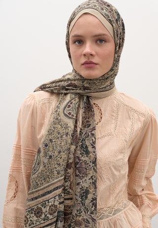 Vanessa Pattern Hijab Beige