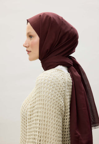 Thin Cotton Voile Hijab Burgundy