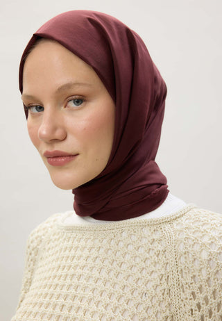 Thin Cotton Voile Hijab Burgundy