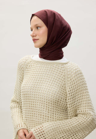 Thin Cotton Voile Hijab Burgundy