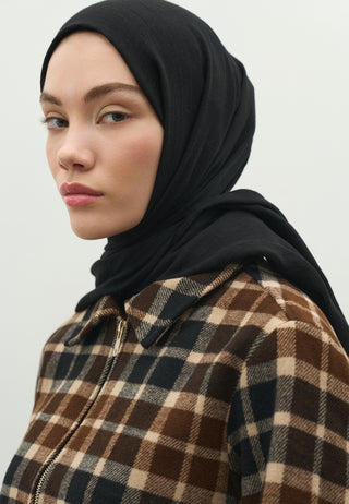 Cashmere Touch Hijab Black