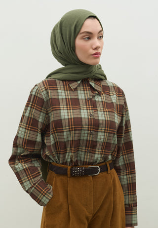 Cashmere Touch Hijab Khaki