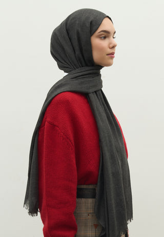 Cashmere Touch Hijab Anthracite