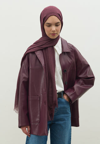 Cashmere Touch Hijab Plum
